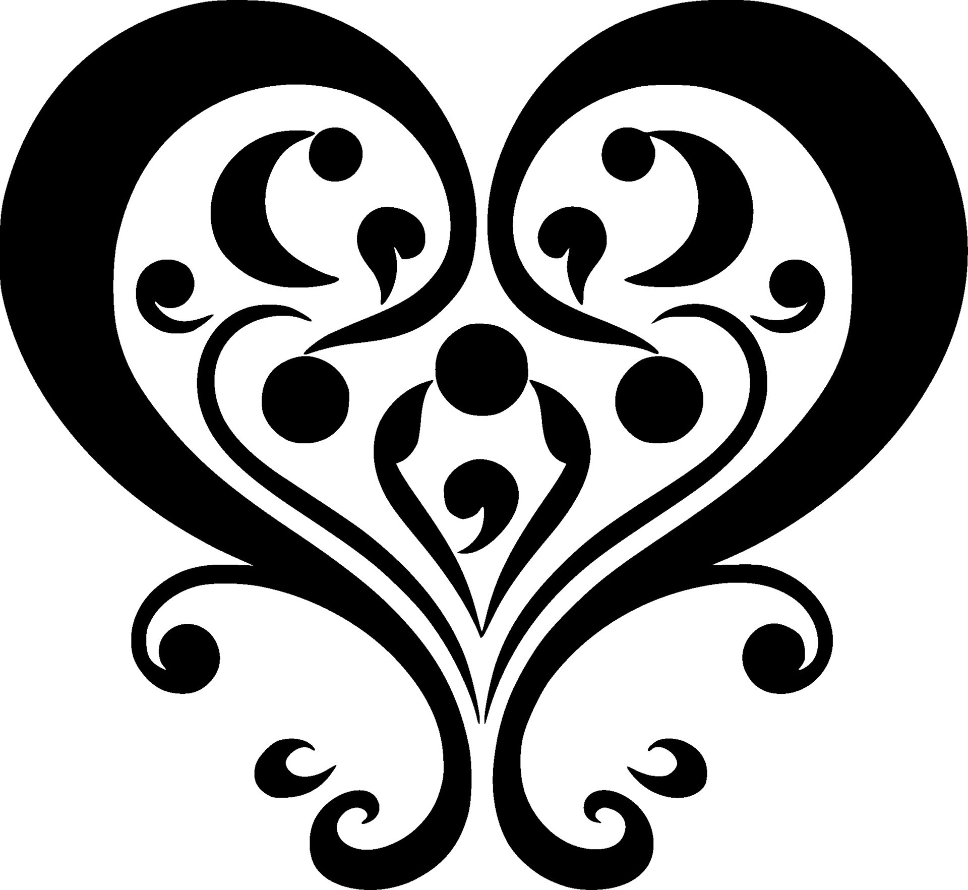 Heart, Black and White Vector illustration 32068220 Vector Art at Vecteezy