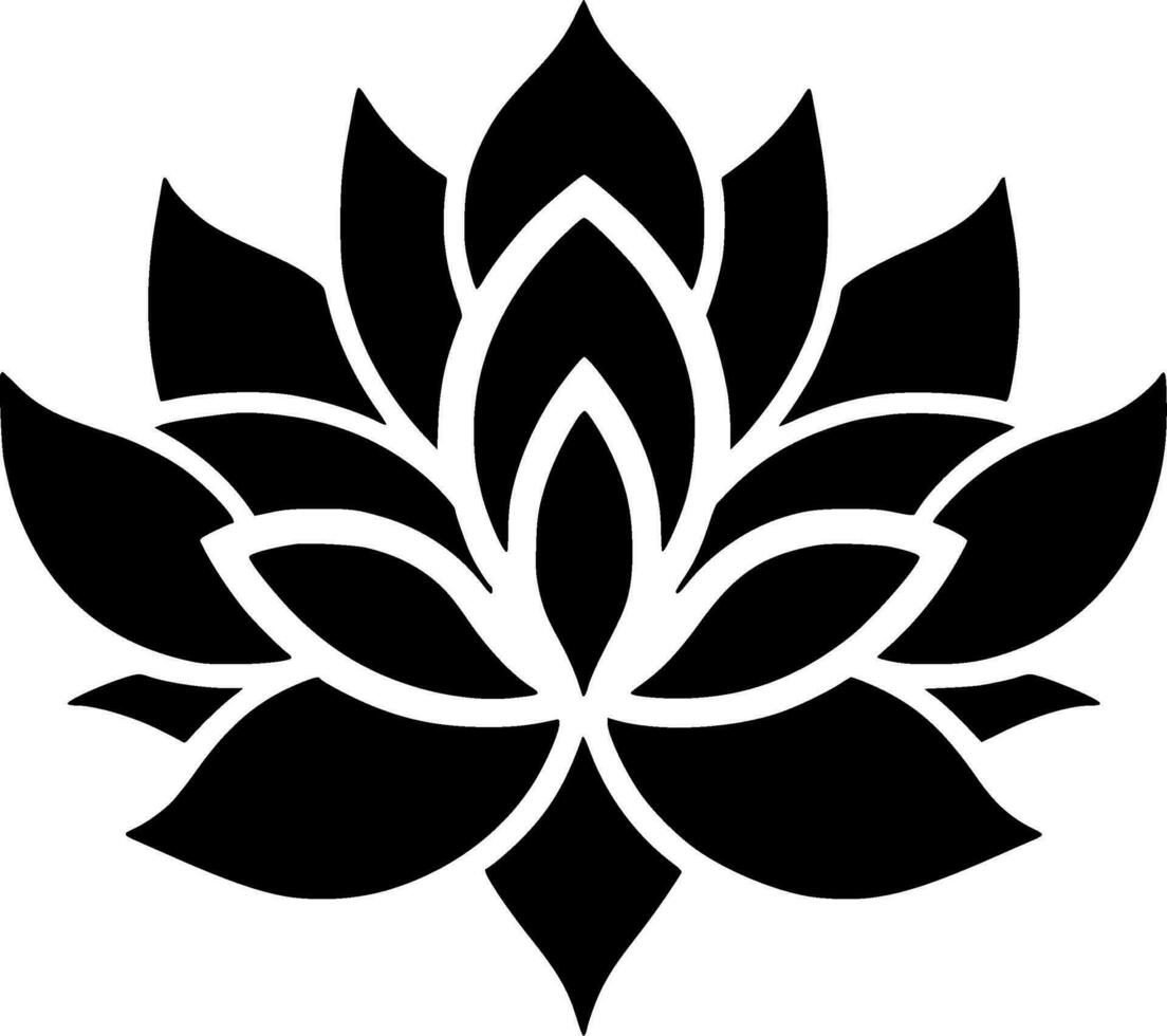Flower, Minimalist and Simple Silhouette - Vector illustration