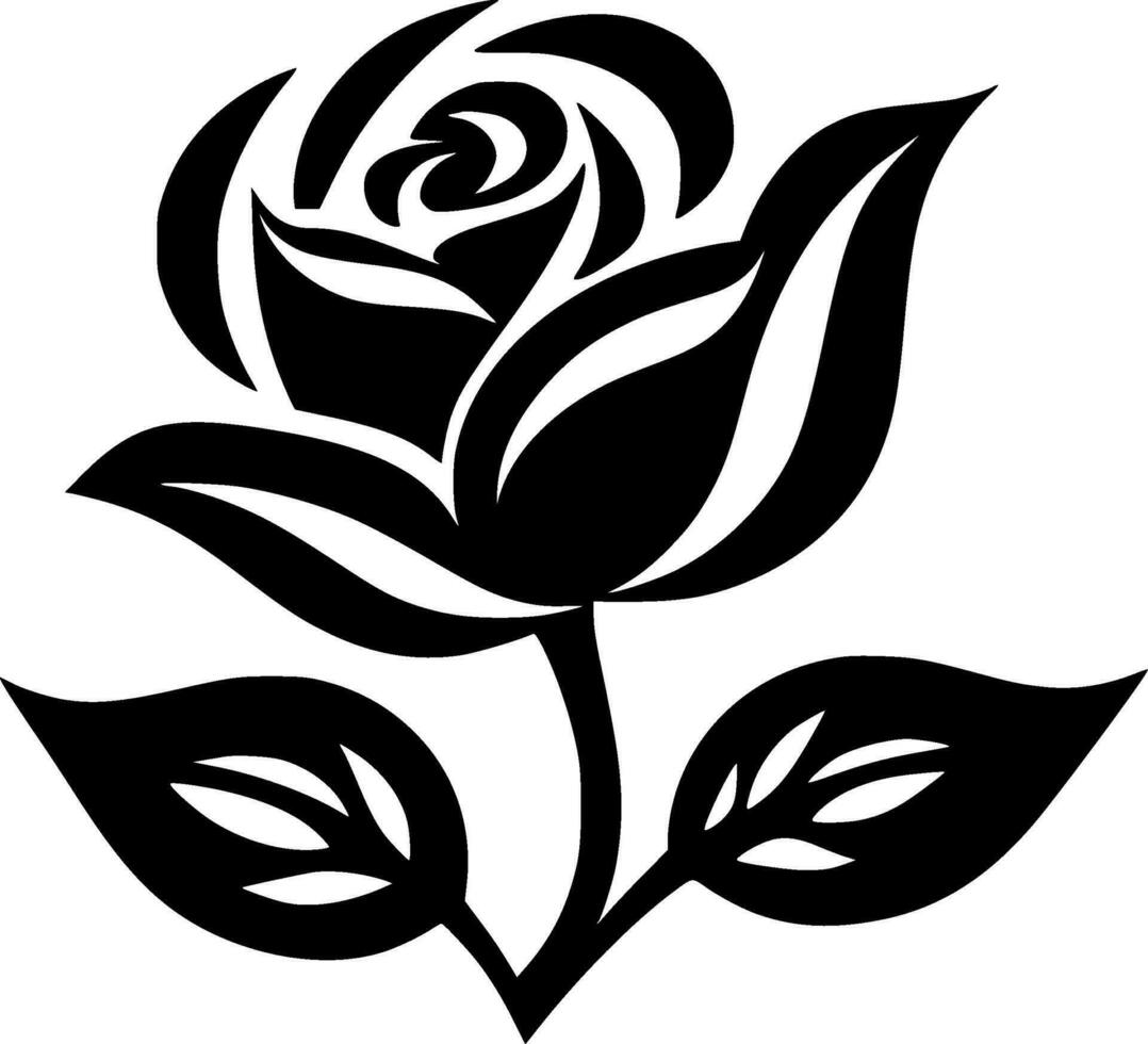 Flower, Minimalist and Simple Silhouette - Vector illustration