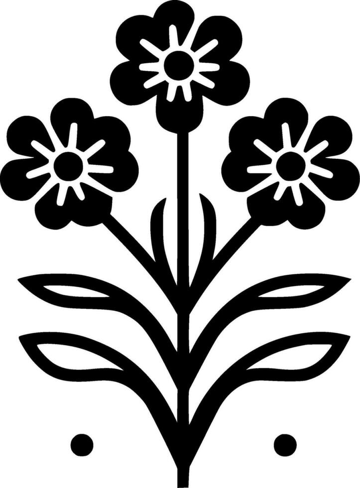 Flowers - Minimalist and Flat Logo - Vector illustration