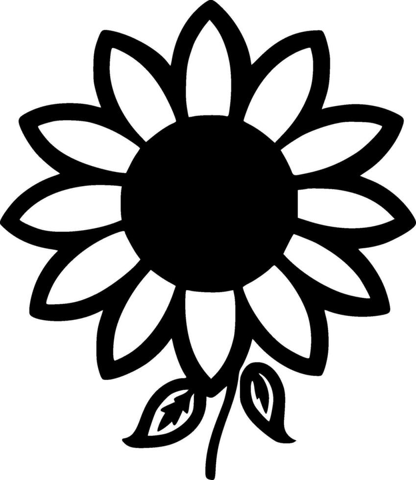 Flower, Minimalist and Simple Silhouette - Vector illustration