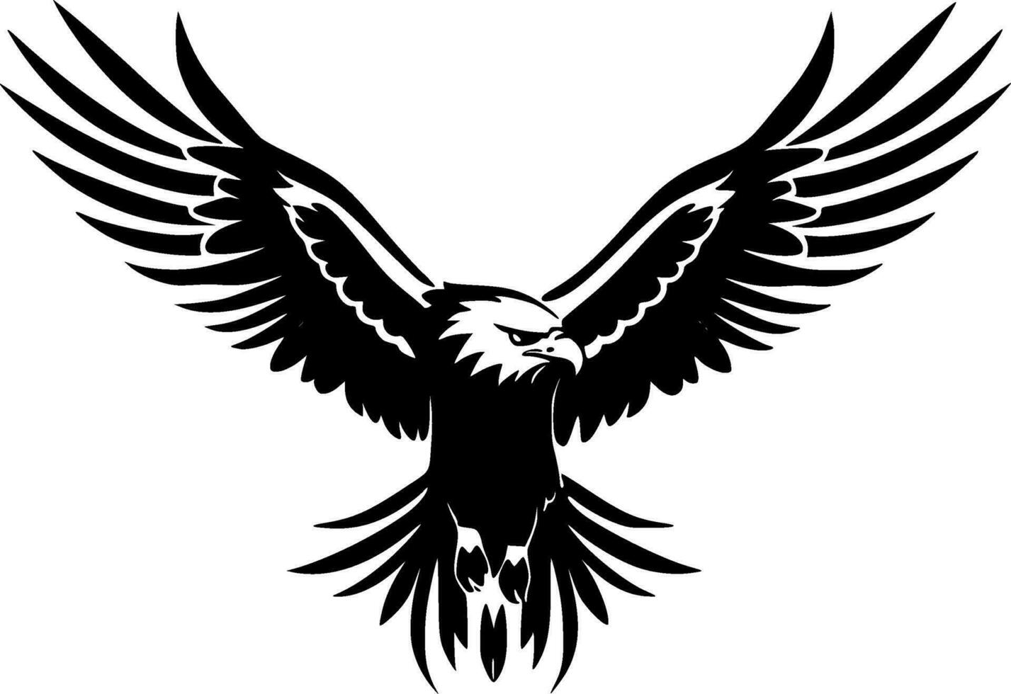 Eagle, Minimalist and Simple Silhouette - Vector illustration