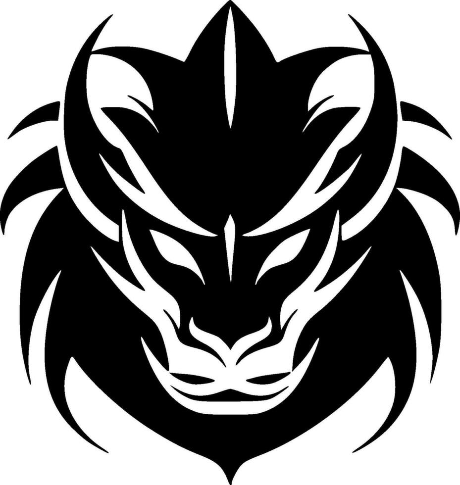 Dragon, Black and White Vector illustration 32068341 Vector Art at Vecteezy