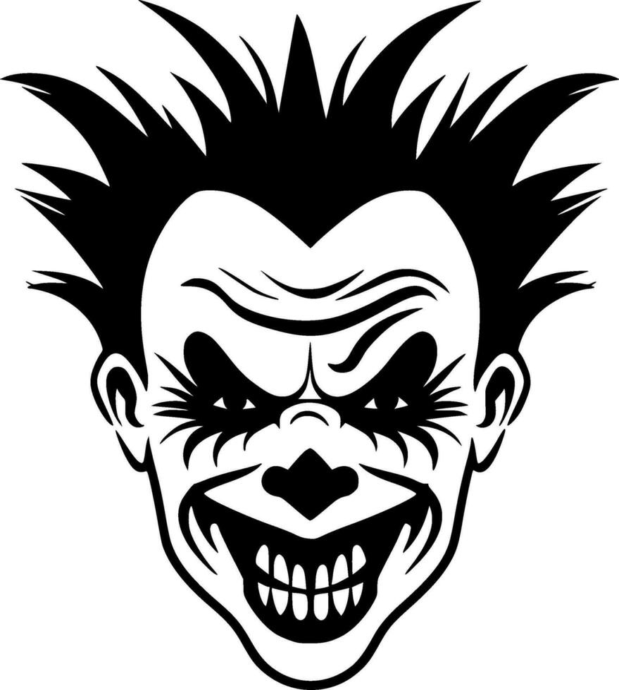 Clown, Minimalist and Simple Silhouette - Vector illustration