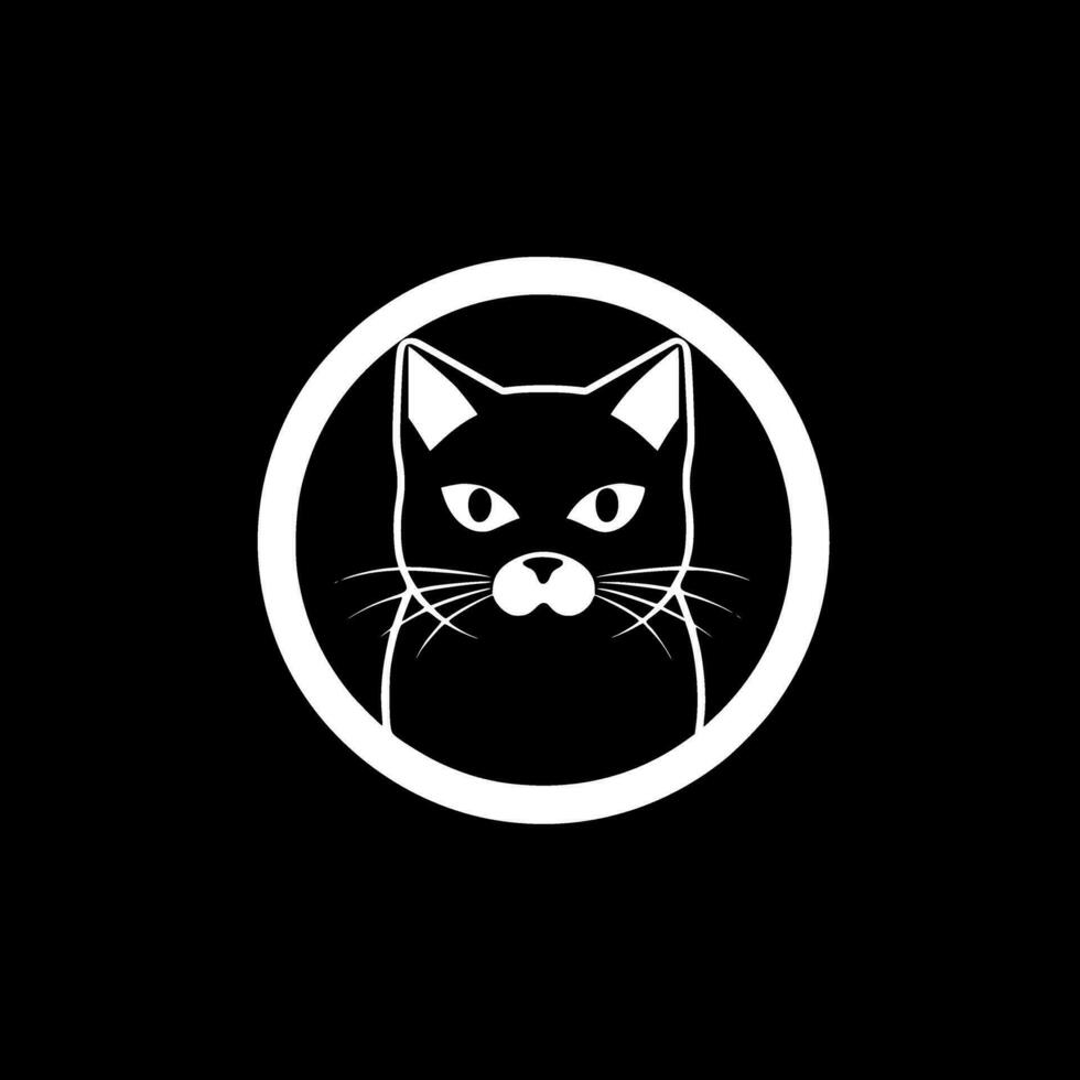 Cat - Minimalist and Flat Logo - Vector illustration