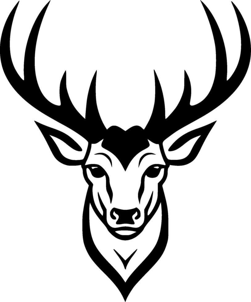 Dear - Black and White Isolated Icon - Vector illustration
