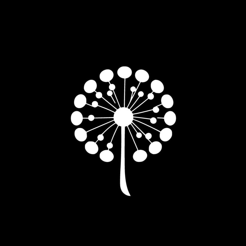 Dandelion - Minimalist and Flat Logo - Vector illustration