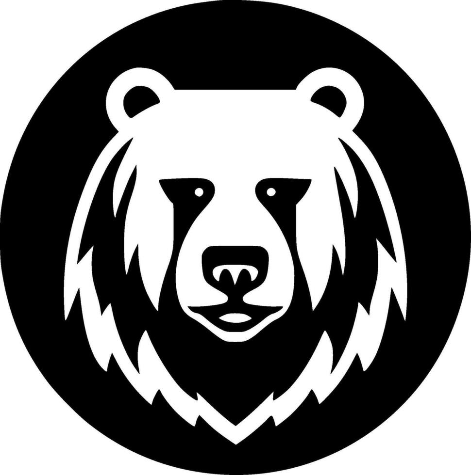 Bear - Black and White Isolated Icon - Vector illustration
