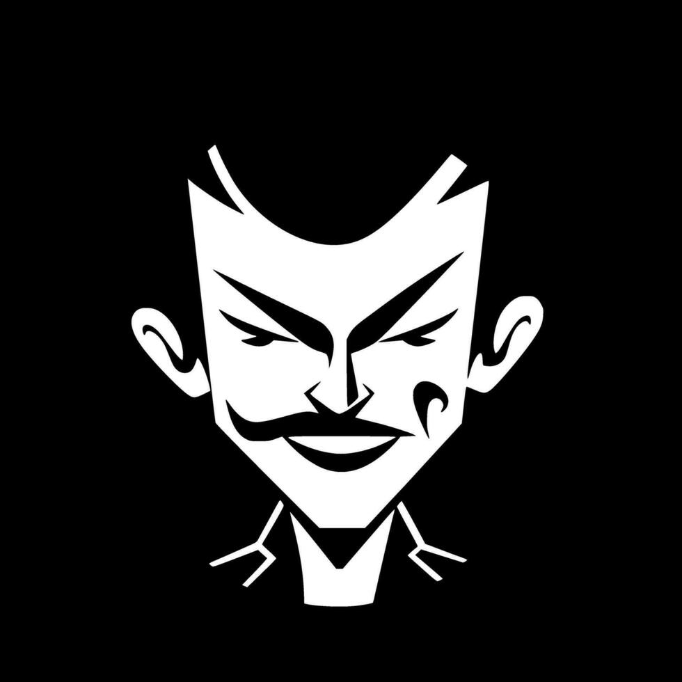 Vampire, Black and White Vector illustration
