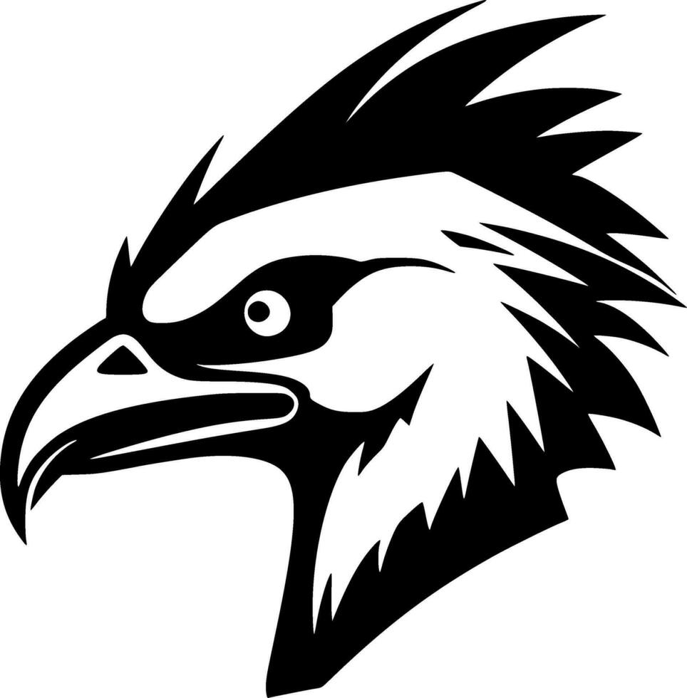 Vulture - Black and White Isolated Icon - Vector illustration