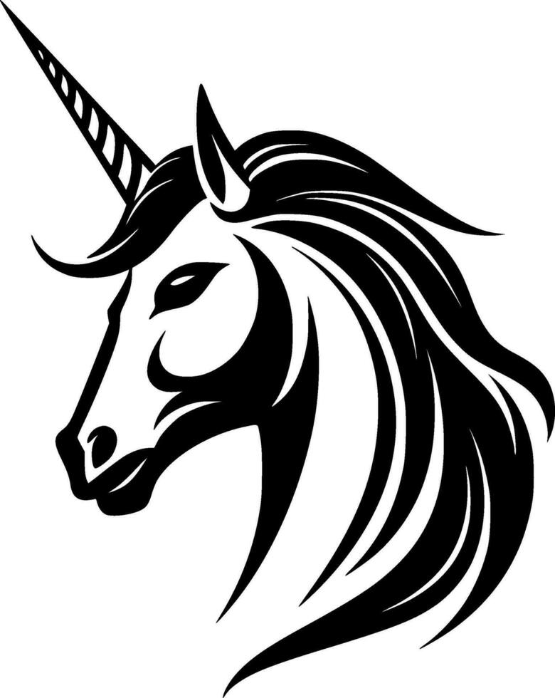 Unicorn - Minimalist and Flat Logo - Vector illustration