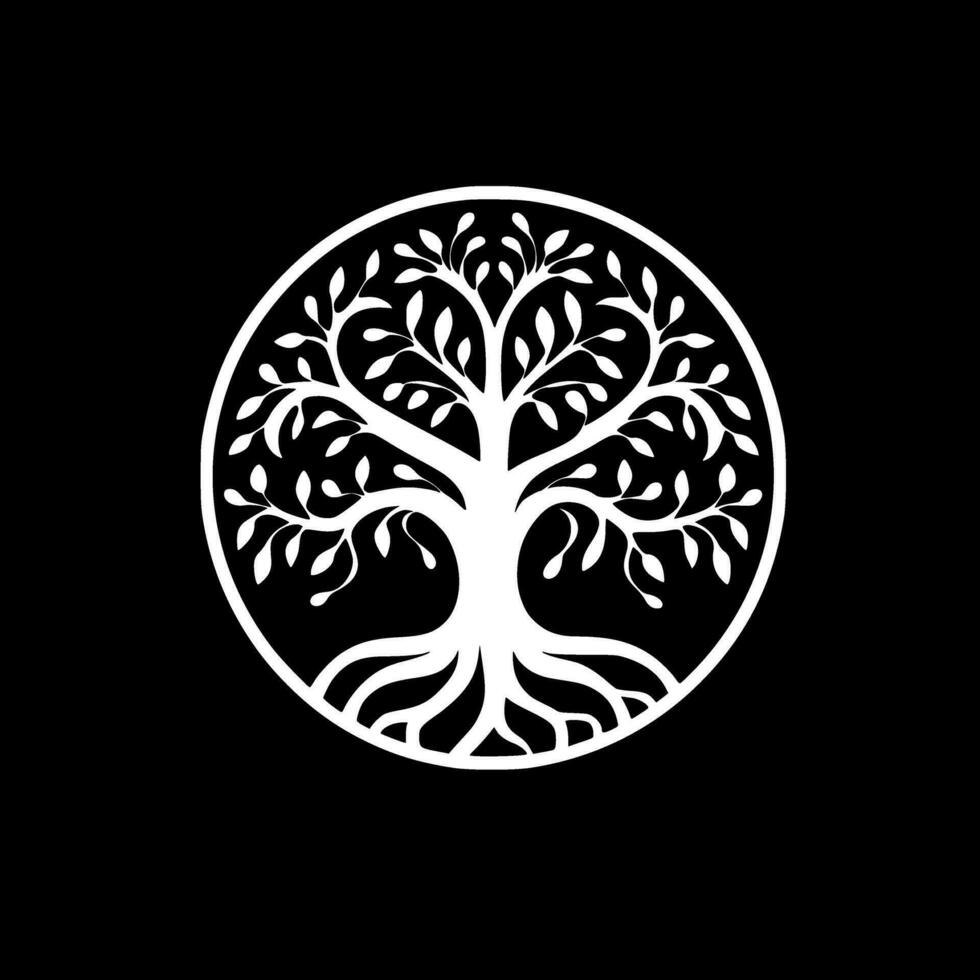 Tree, Minimalist and Simple Silhouette - Vector illustration