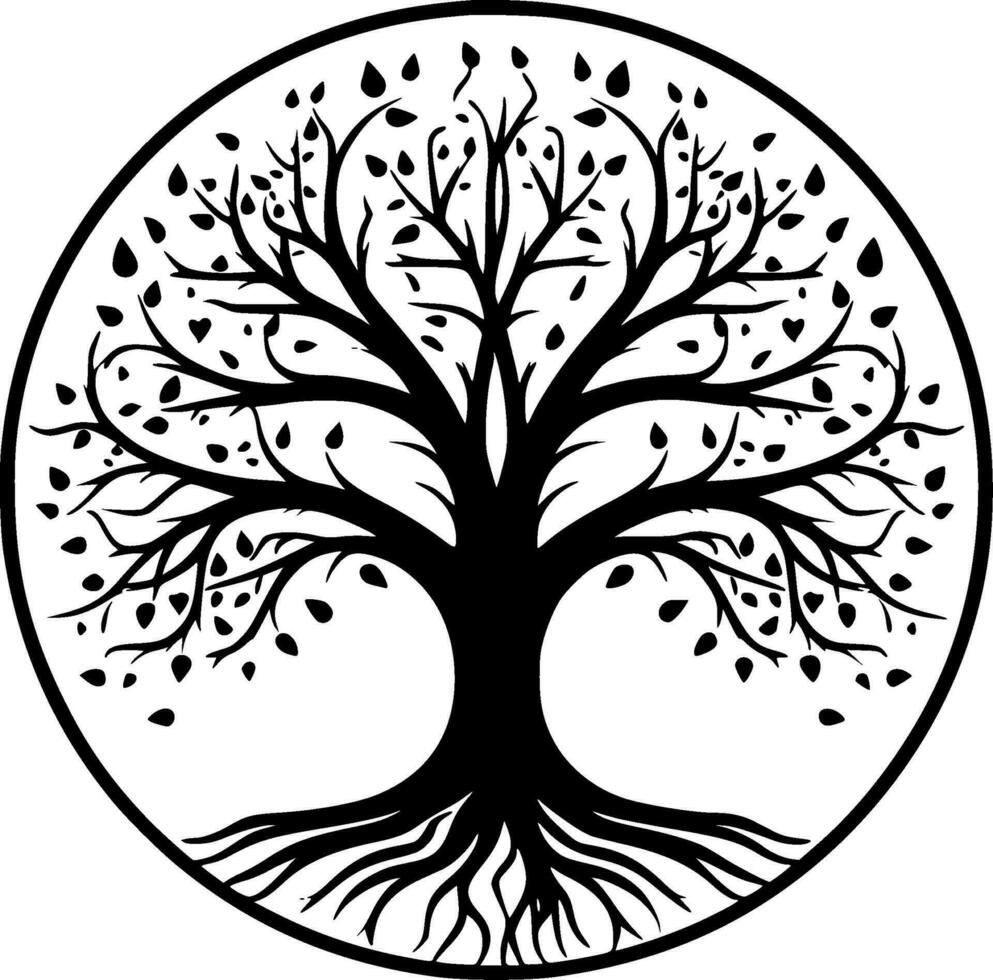 Tree - Minimalist and Flat Logo - Vector illustration