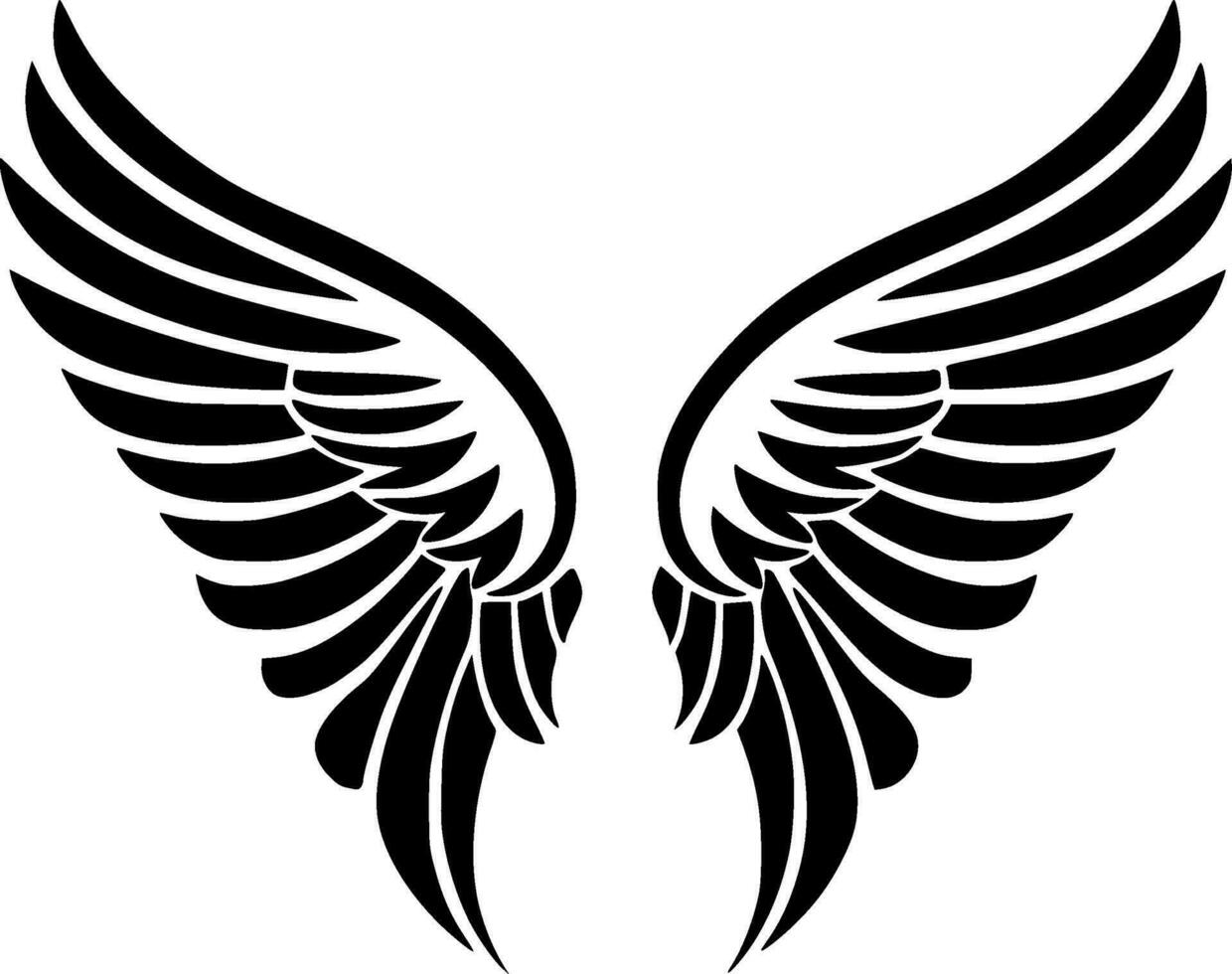 Angel Wings - Minimalist and Flat Logo - Vector illustration