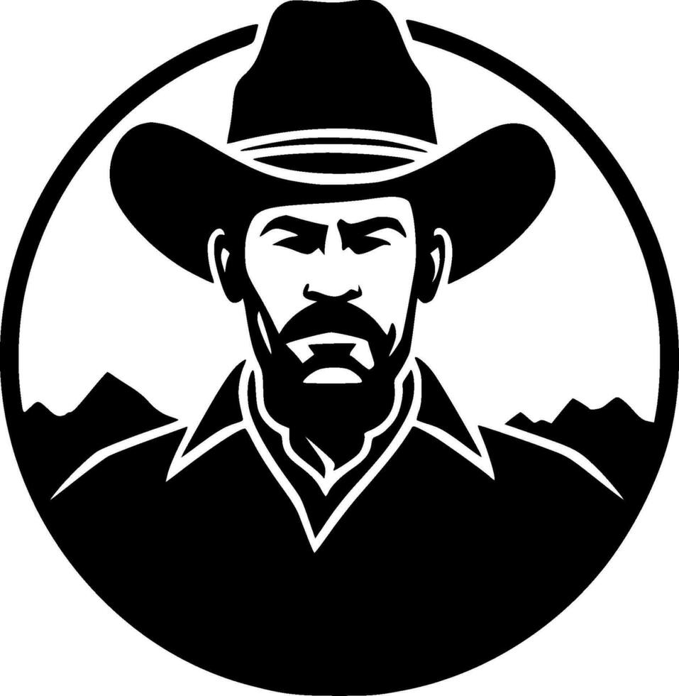 Western - Minimalist and Flat Logo - Vector illustration