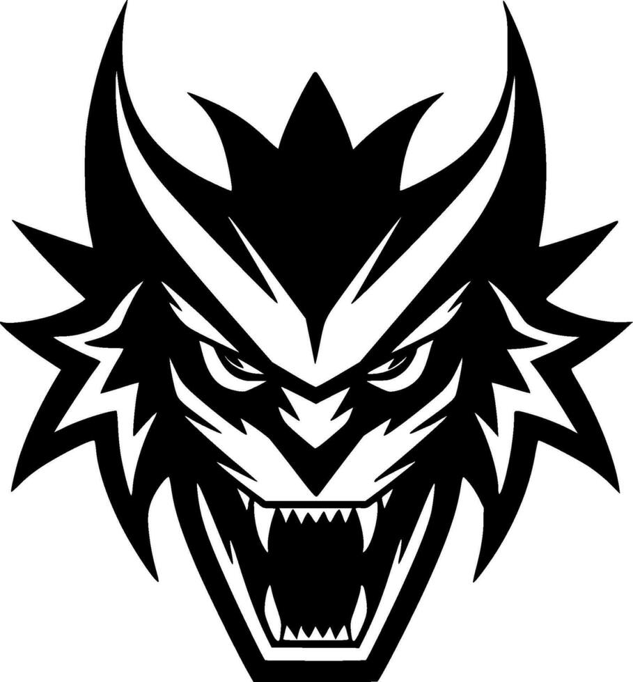 Wolf - Black and White Isolated Icon - Vector illustration