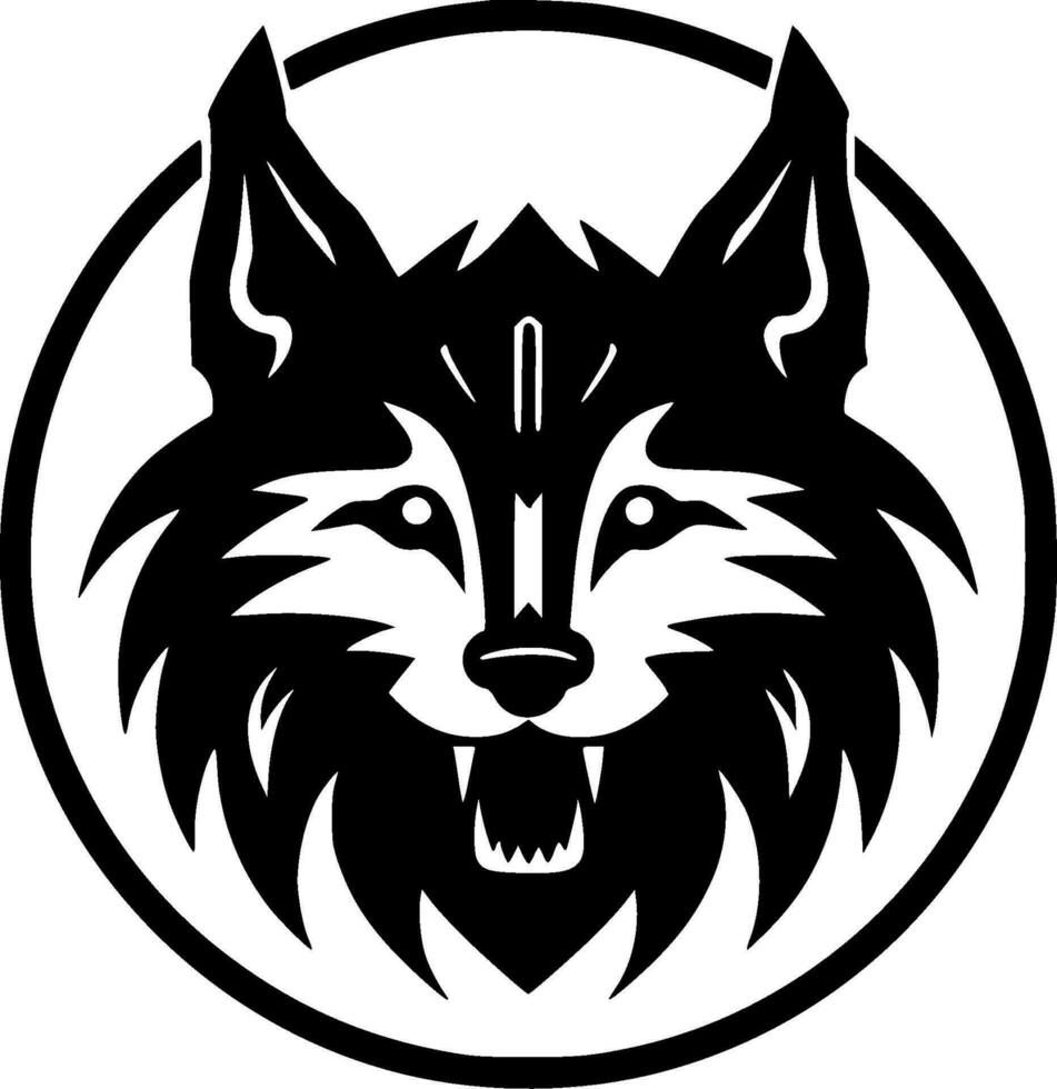 Wolf - Black and White Isolated Icon - Vector illustration