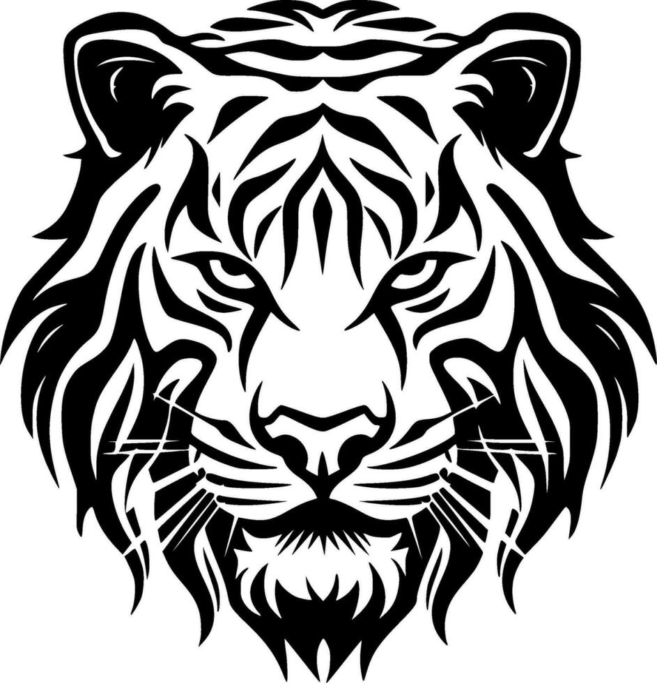 Tiger, Minimalist and Simple Silhouette - Vector illustration