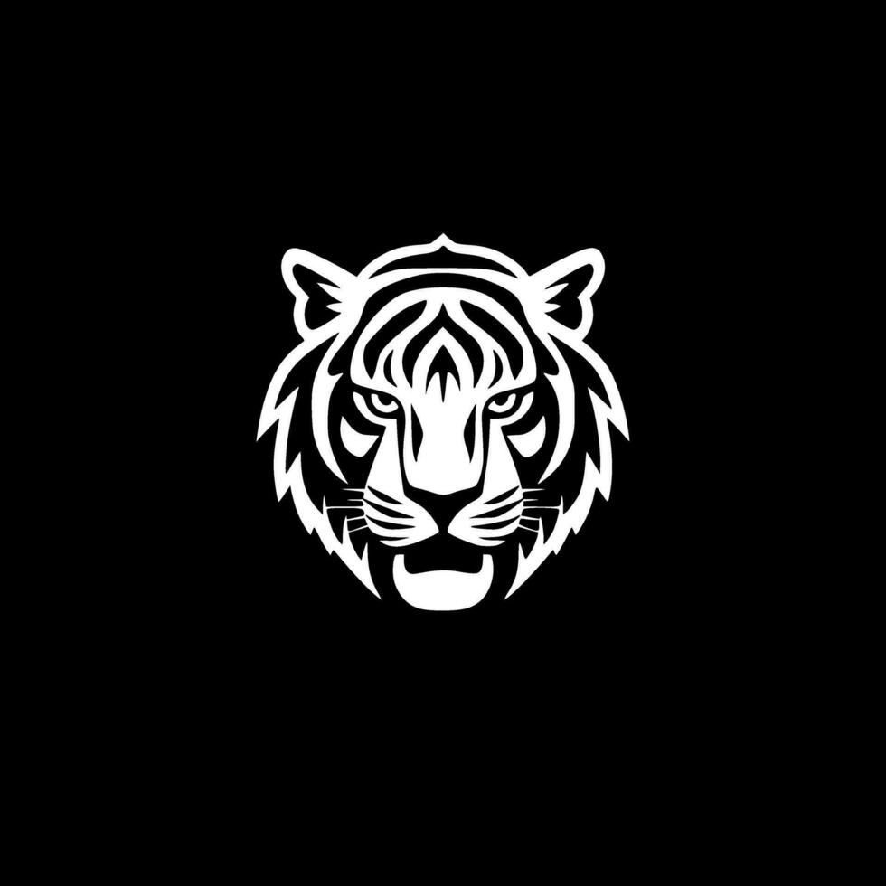 Tiger, Minimalist and Simple Silhouette - Vector illustration