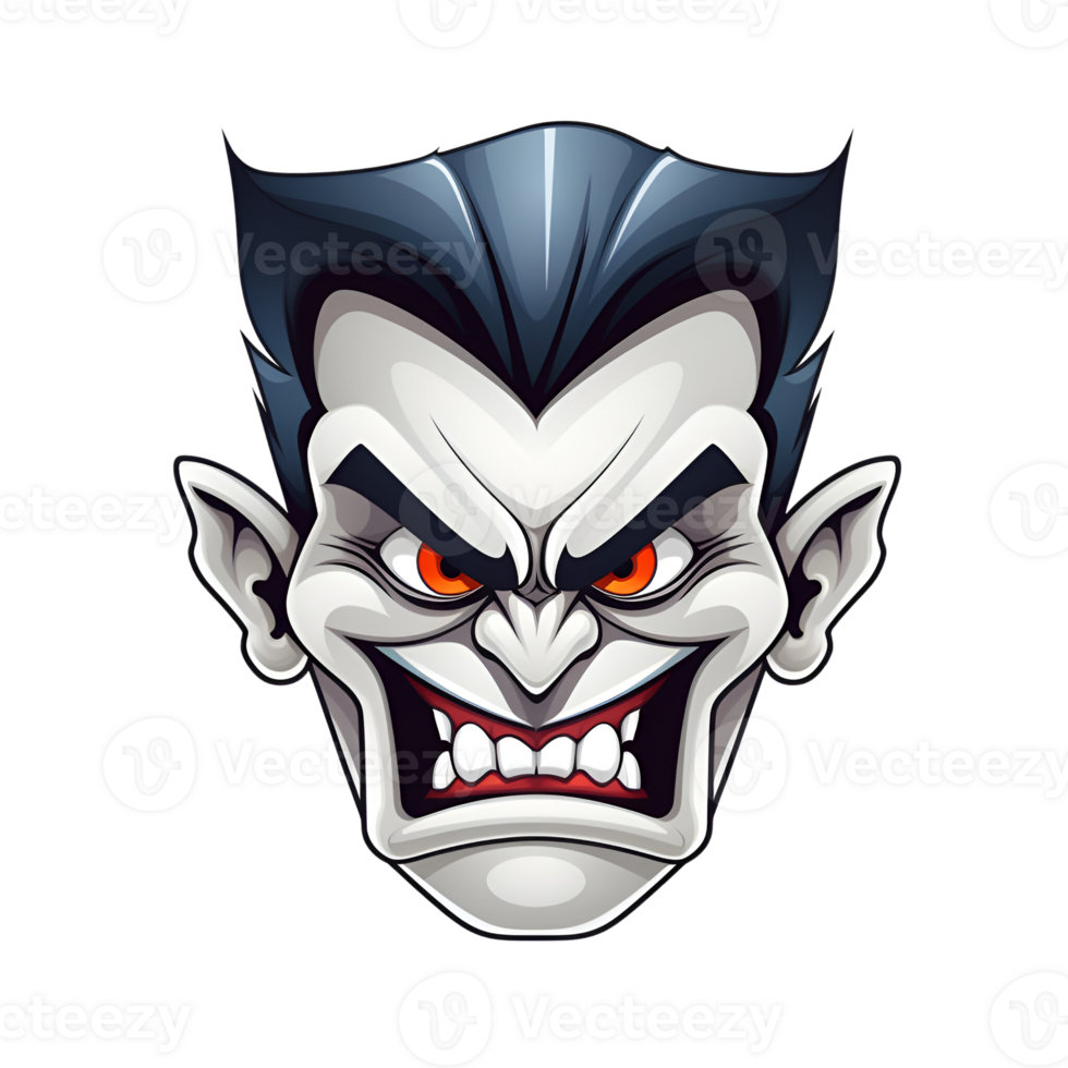 Cartoon Style Halloween Vampires No Background Applicable to any context Perfect for print on demand merchandise AI Generative png