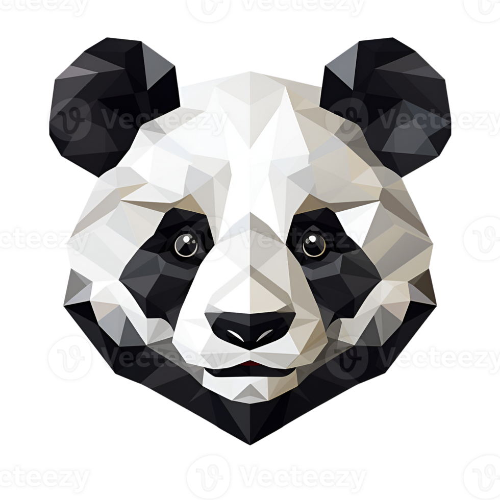 Cartoon Style Panda Artistic Cute Panda Bear No Background Perfect for Print on Demand Merchandise AI Generative png