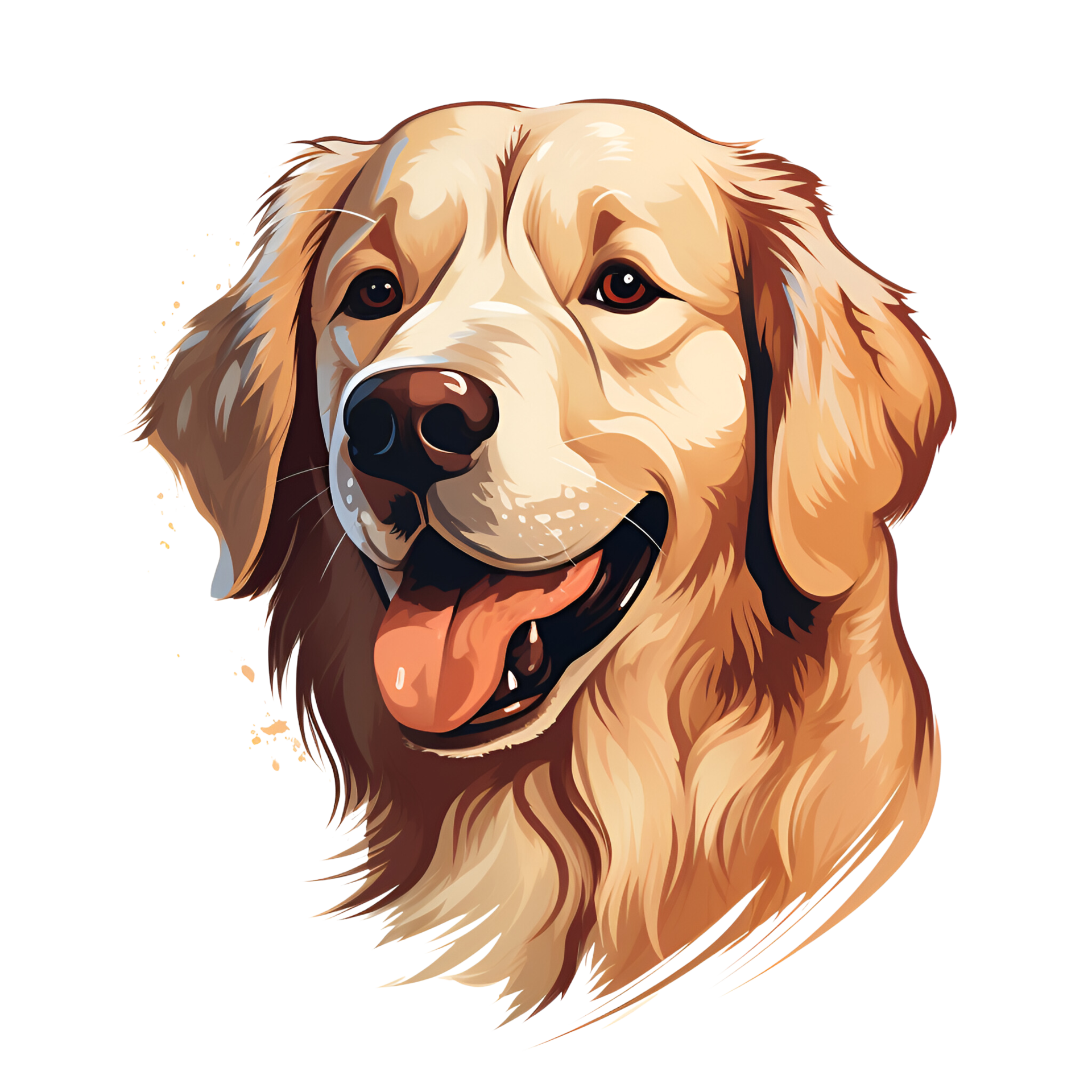 Golden shop retriever cartoon