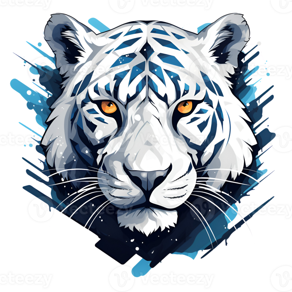 Artistic Style Snow Leopard Cartoon Snow Leopard No Background Perfect