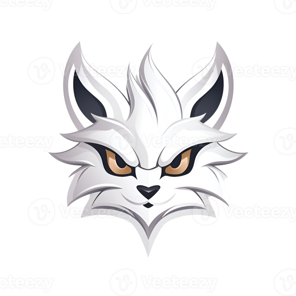 Cartoon Style Cute Kitty Cat No Background Appliable to any context Perfect for Print on Demand Merchandise AI Generative png