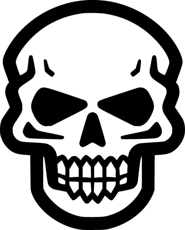 Skull - Minimalist and Flat Logo - Vector illustration