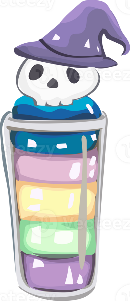 Halloween dessert on transparent background. png