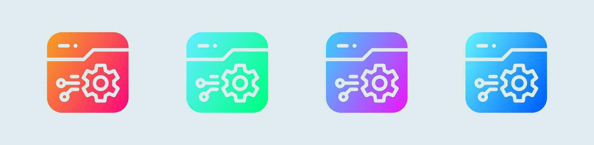 Tool solid icon in gradient colors. Repair signs vector illustration.