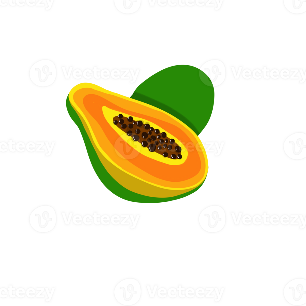 sliced papaya fruit 32068969 PNG
