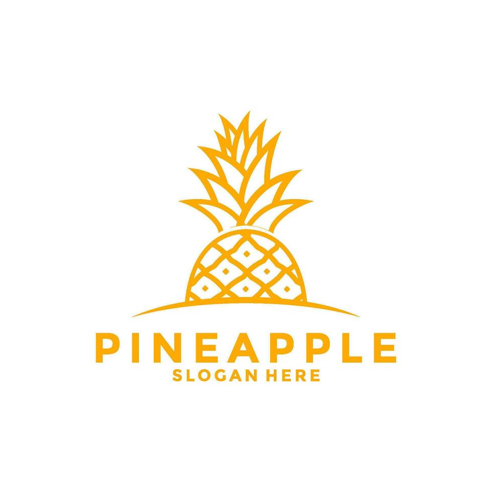 Pineapple organic product design logo vector, Pineapple icon logo template vector