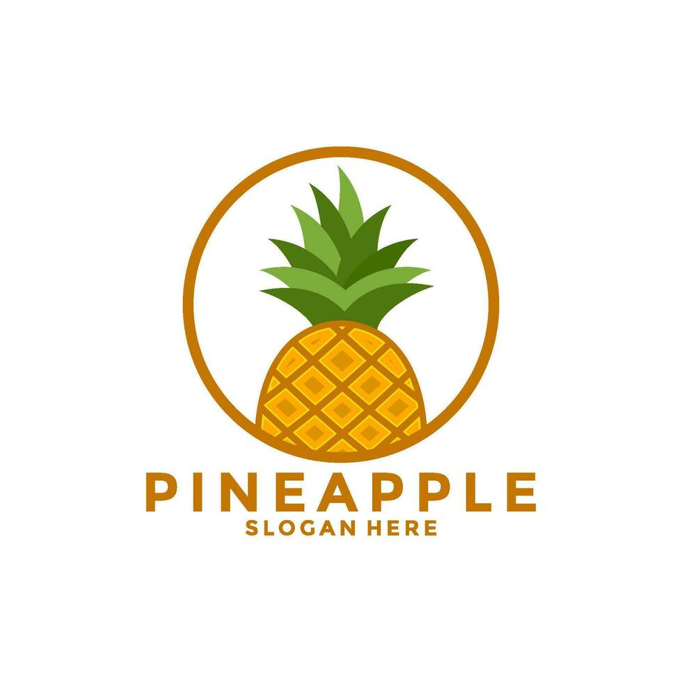 Pineapple organic product design logo vector, Pineapple icon logo template vector