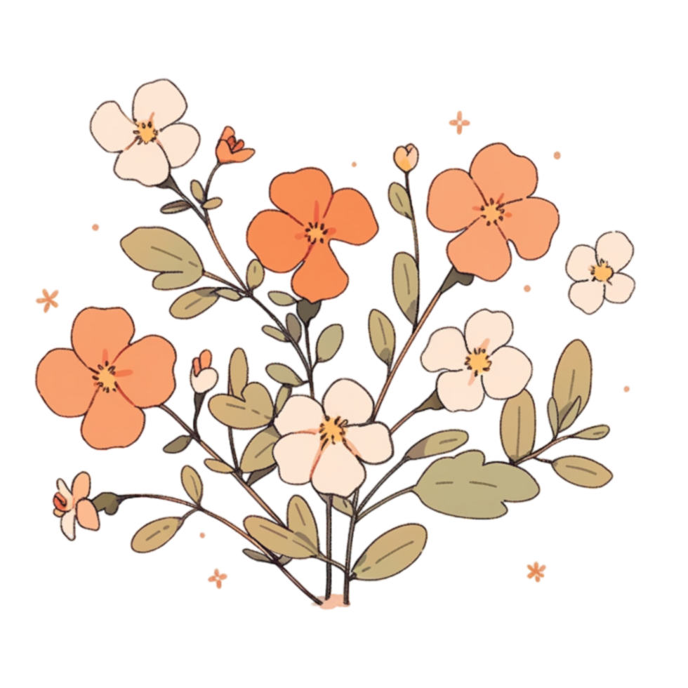 Flower Bouquet element, AI Generated png