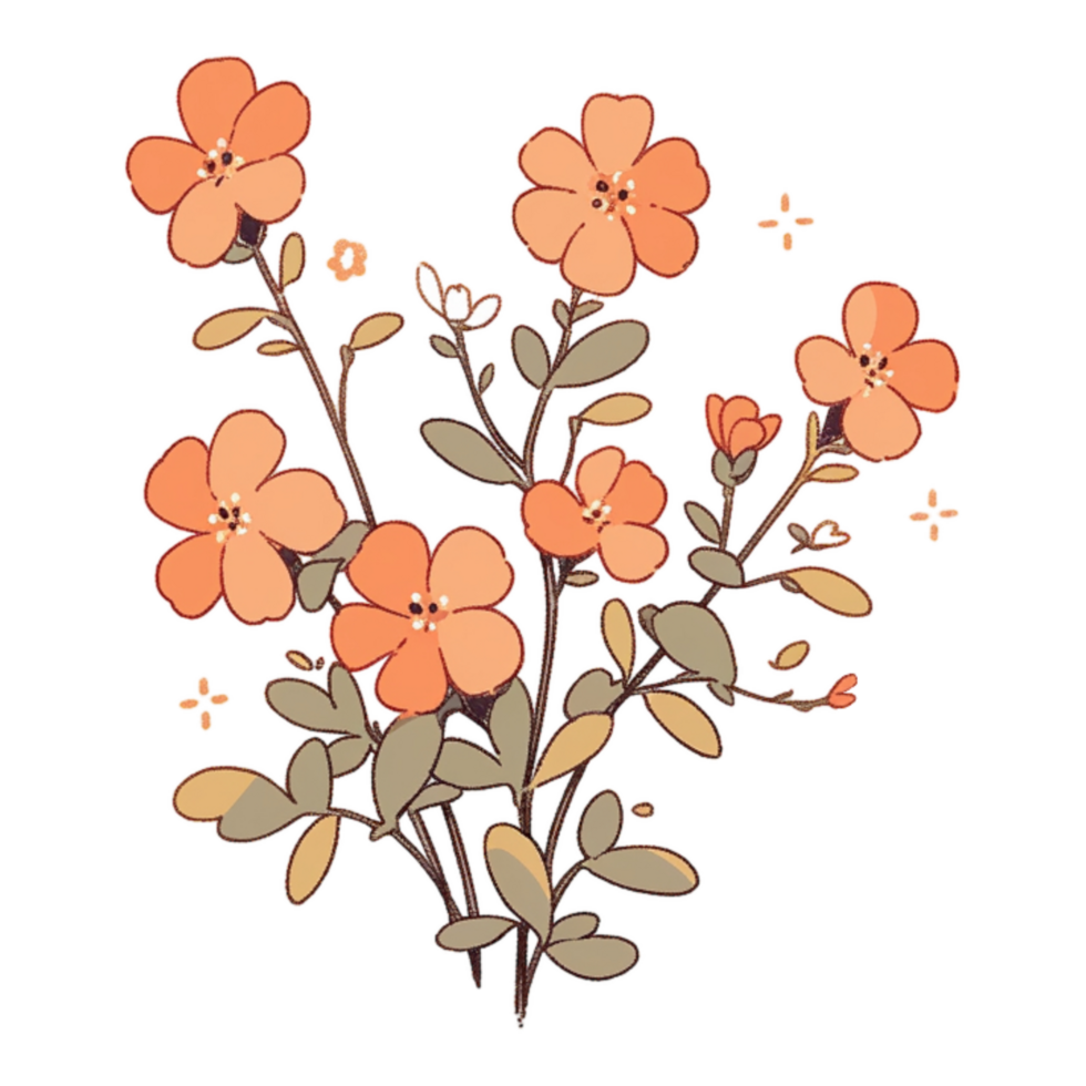 Flower Bouquet element, AI Generated png