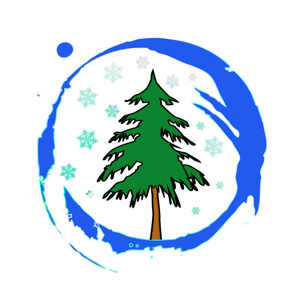icon pine tree and snow png