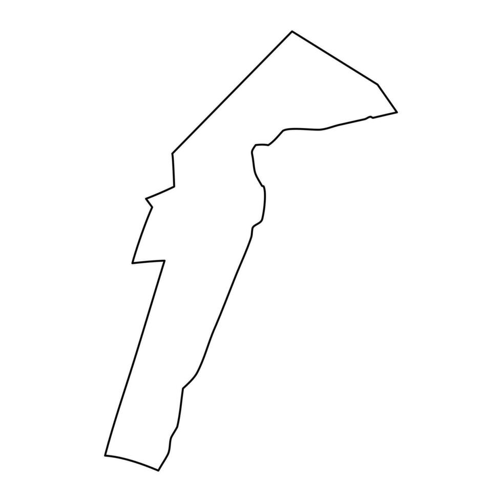 South East district map, administrative division of Botswana. vector