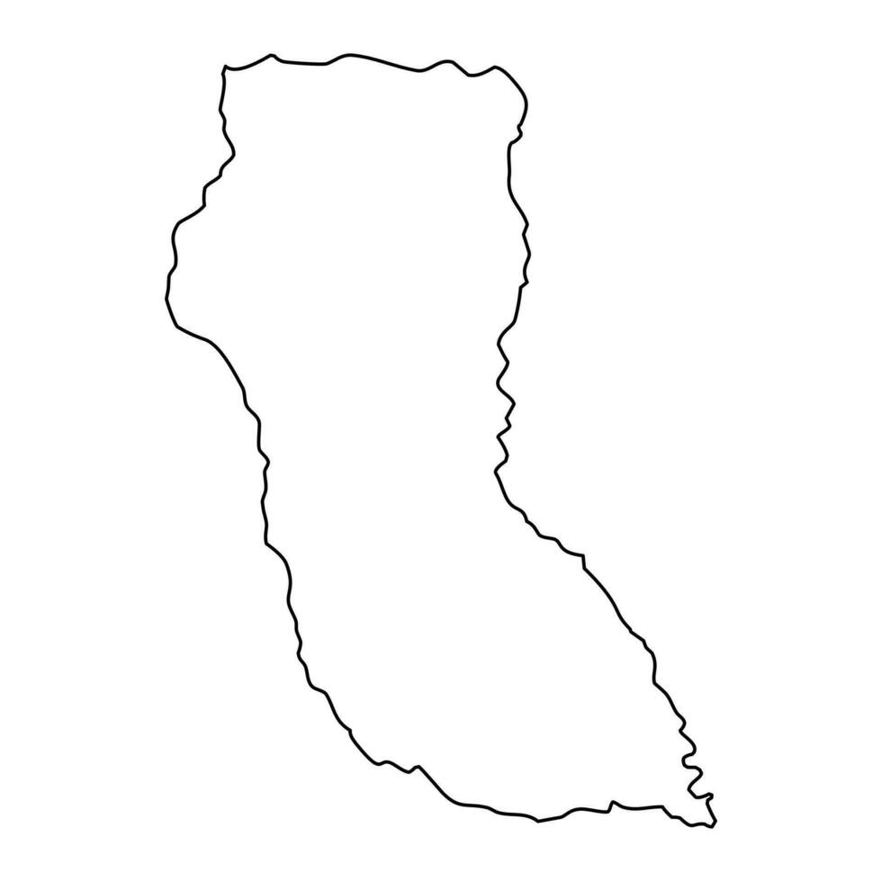North East district map, administrative division of Botswana. vector