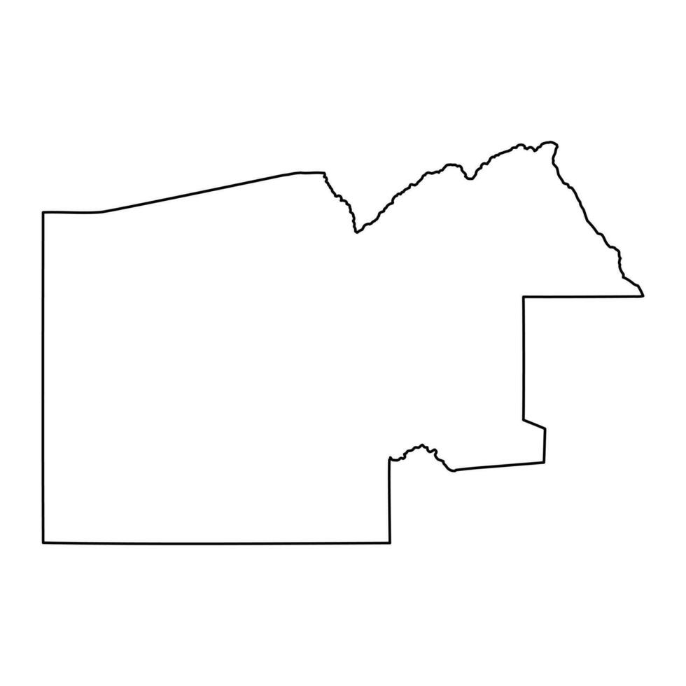 North West district map, administrative division of Botswana. vector