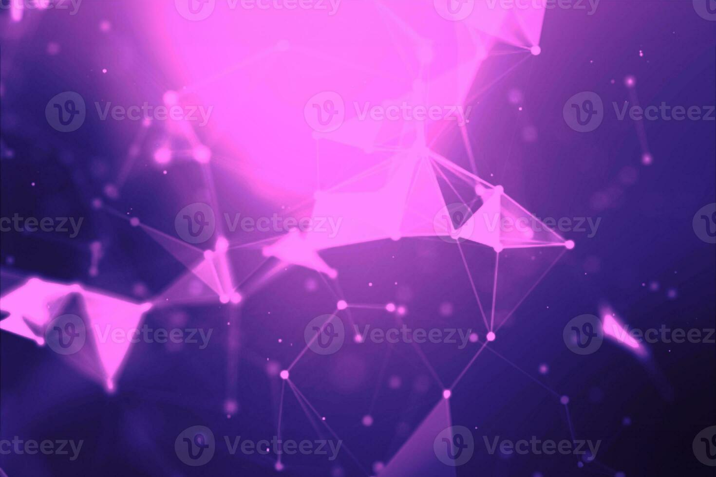 Abstract background Dot and connect line for cyber technology futuristic and network connection concept with dark and grain processed wide screen ratio photo