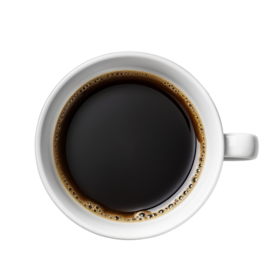 White coffee cup mug with hot black coffee ai generative png