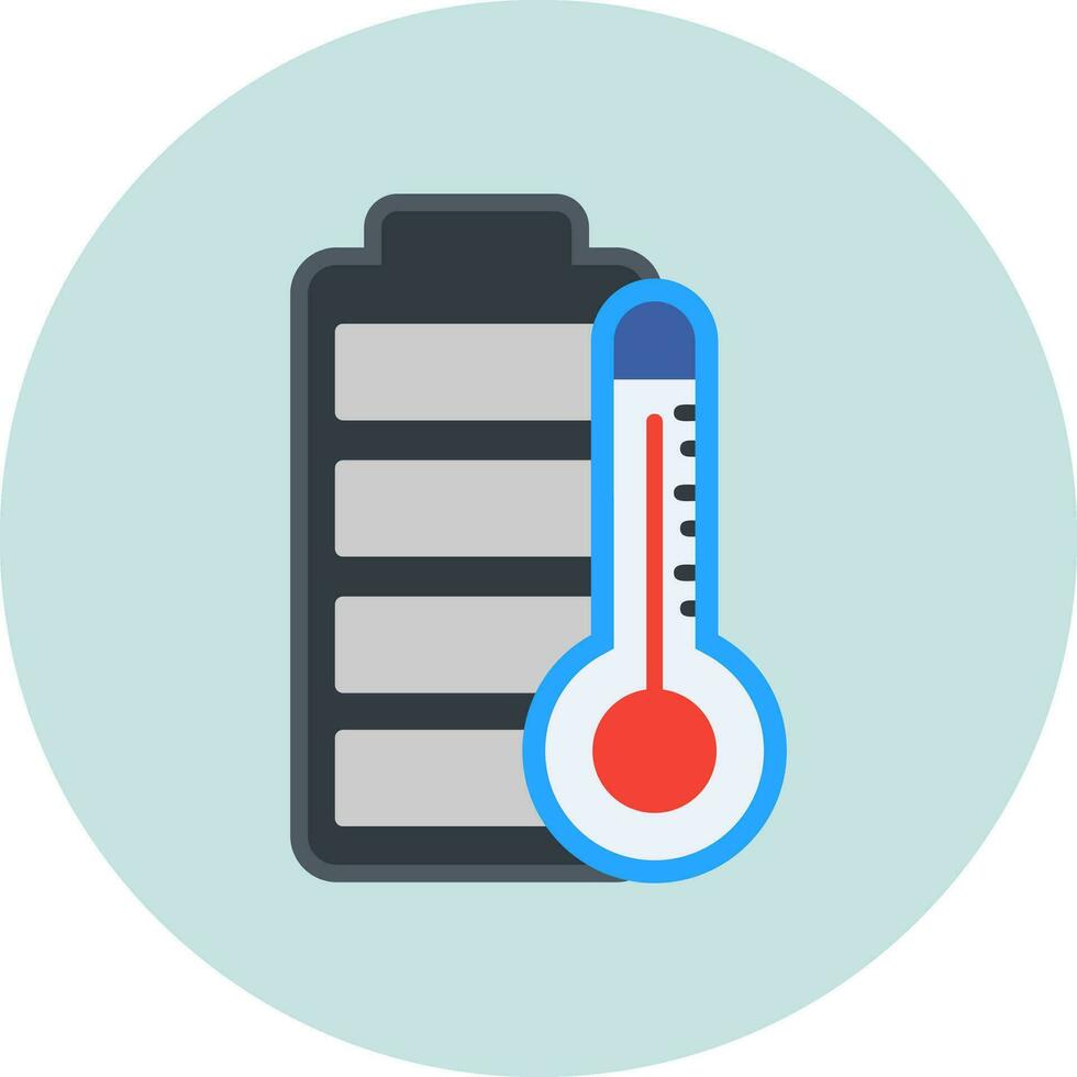 Battery Temperature Vector Icon