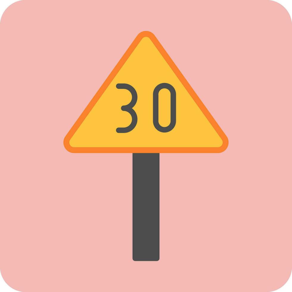 Speed Limit Vector Icon