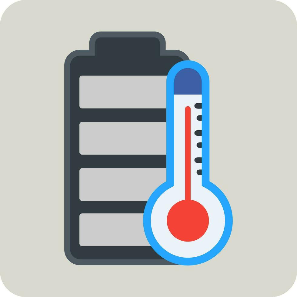 Battery Temperature Vector Icon