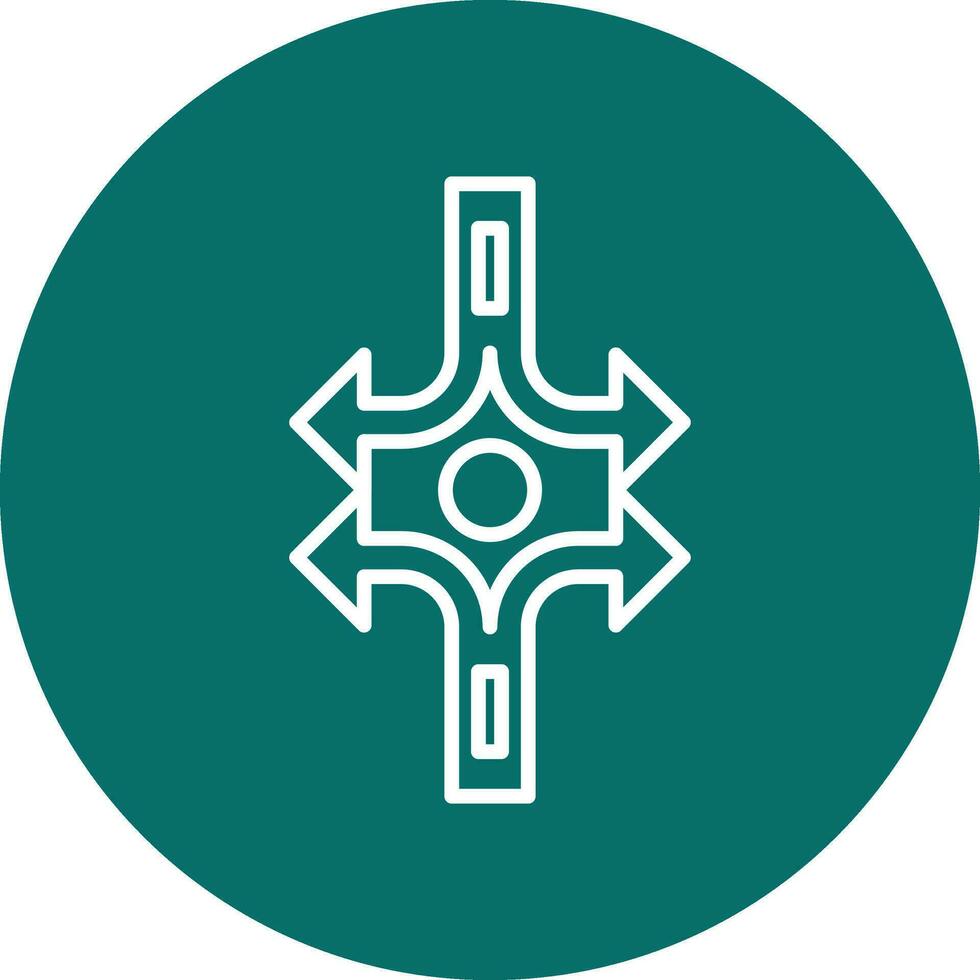 Crossroad Vector Icon