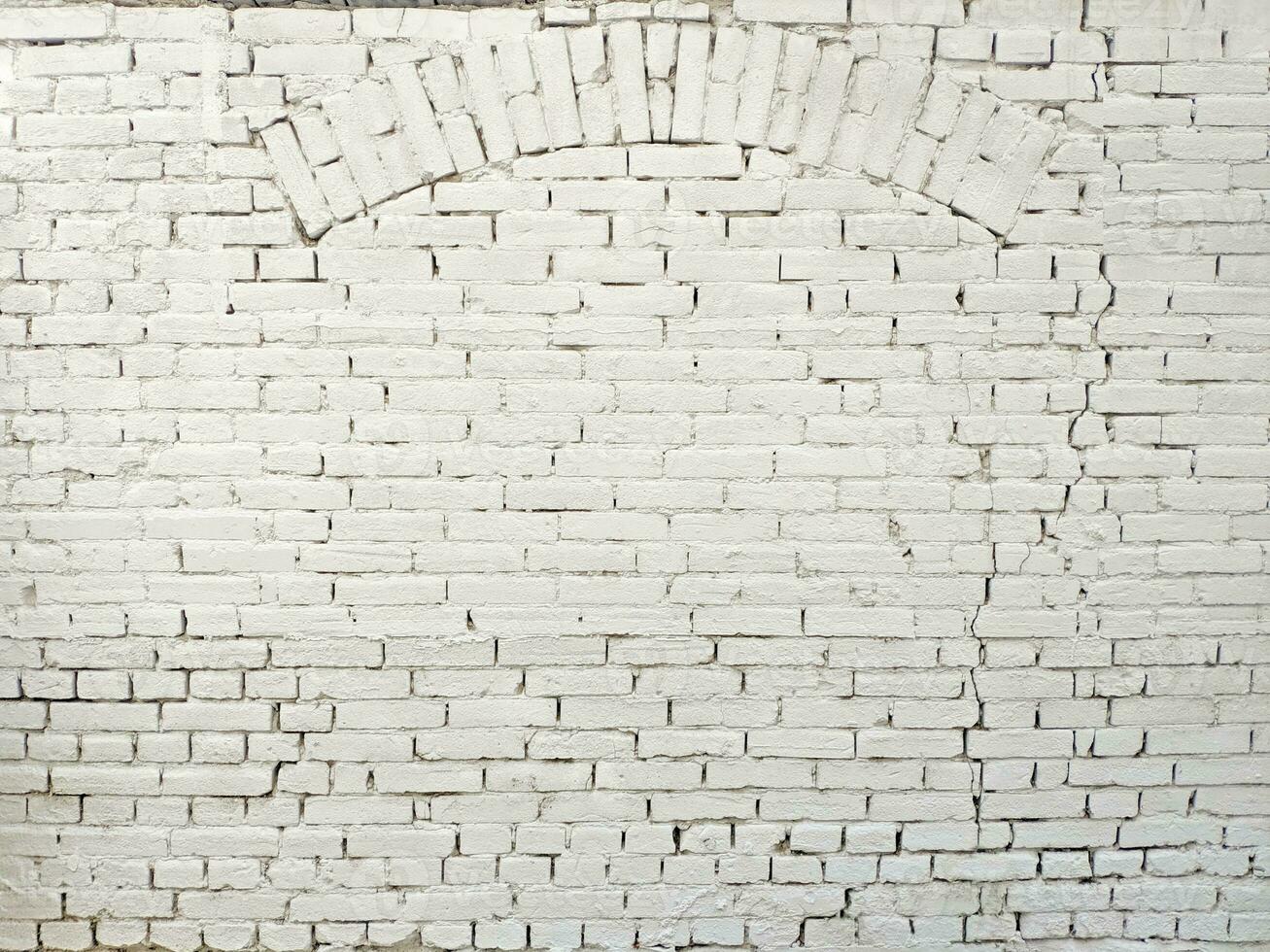White old brick arch wall background photo