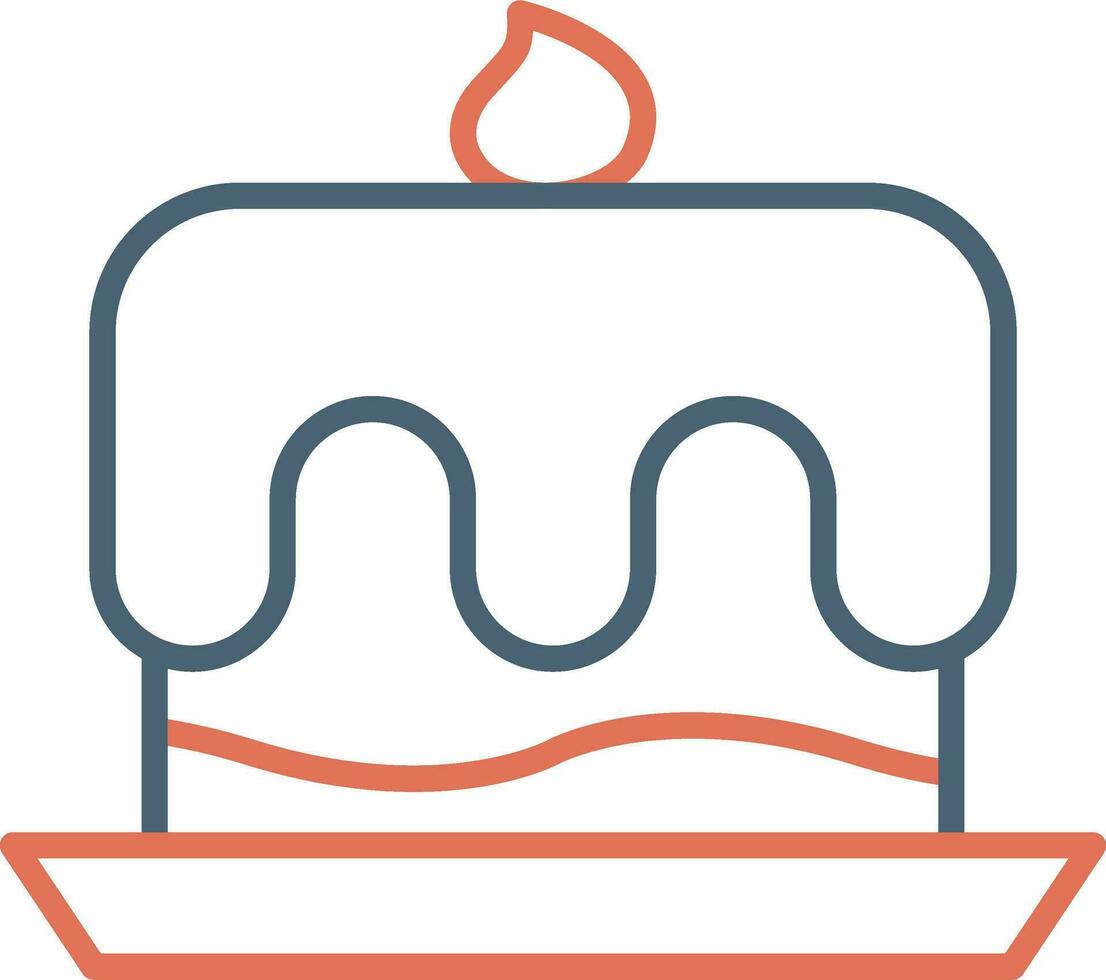 icono de vector de pastel de cumpleaños