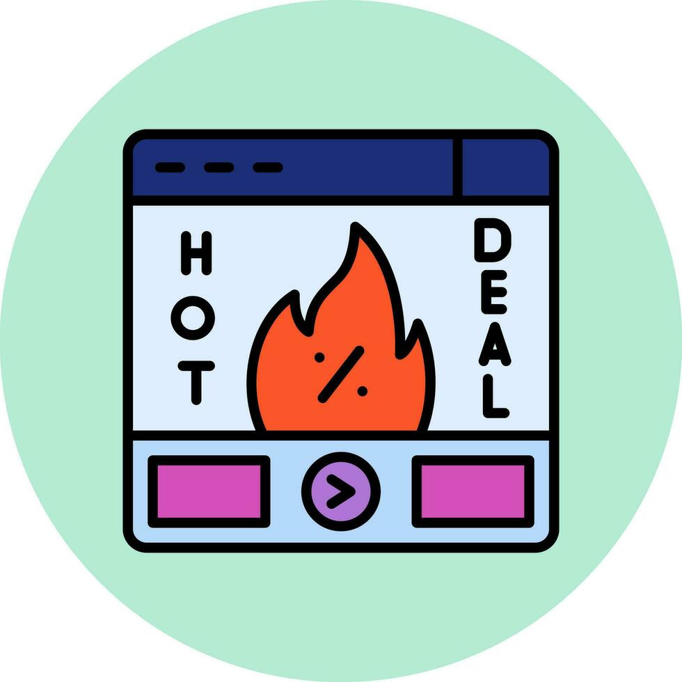 Hot Deal Vector Icon