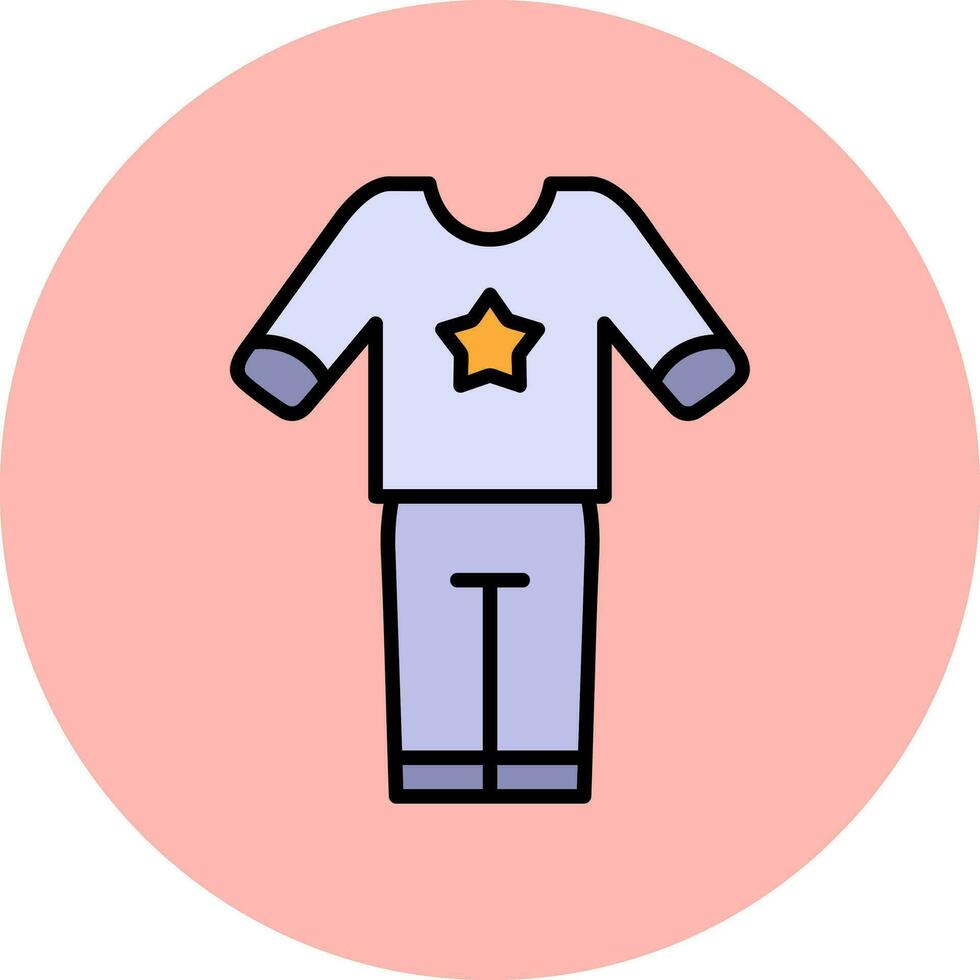 icono de vector de pijama